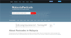 Desktop Screenshot of malaysiapostcode.com